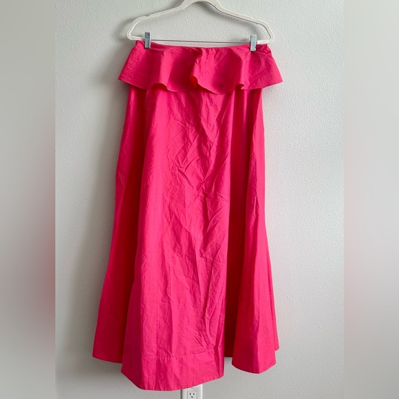 NWT By Anthropologie Strapless Flounce A-Line Midi Dress Size Small - Picture 4 of 11